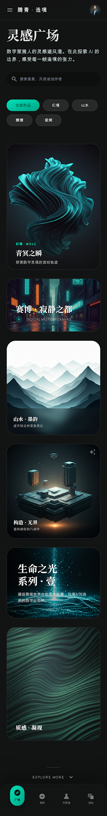 Dream 灵感广场界面